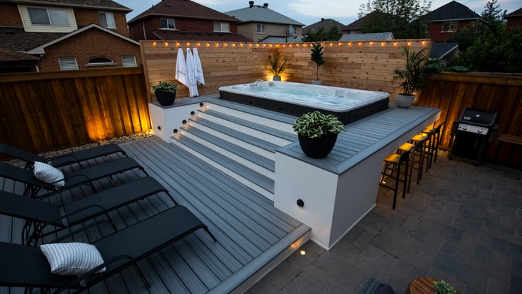 garden-decking-swim-spa-installation-night-project