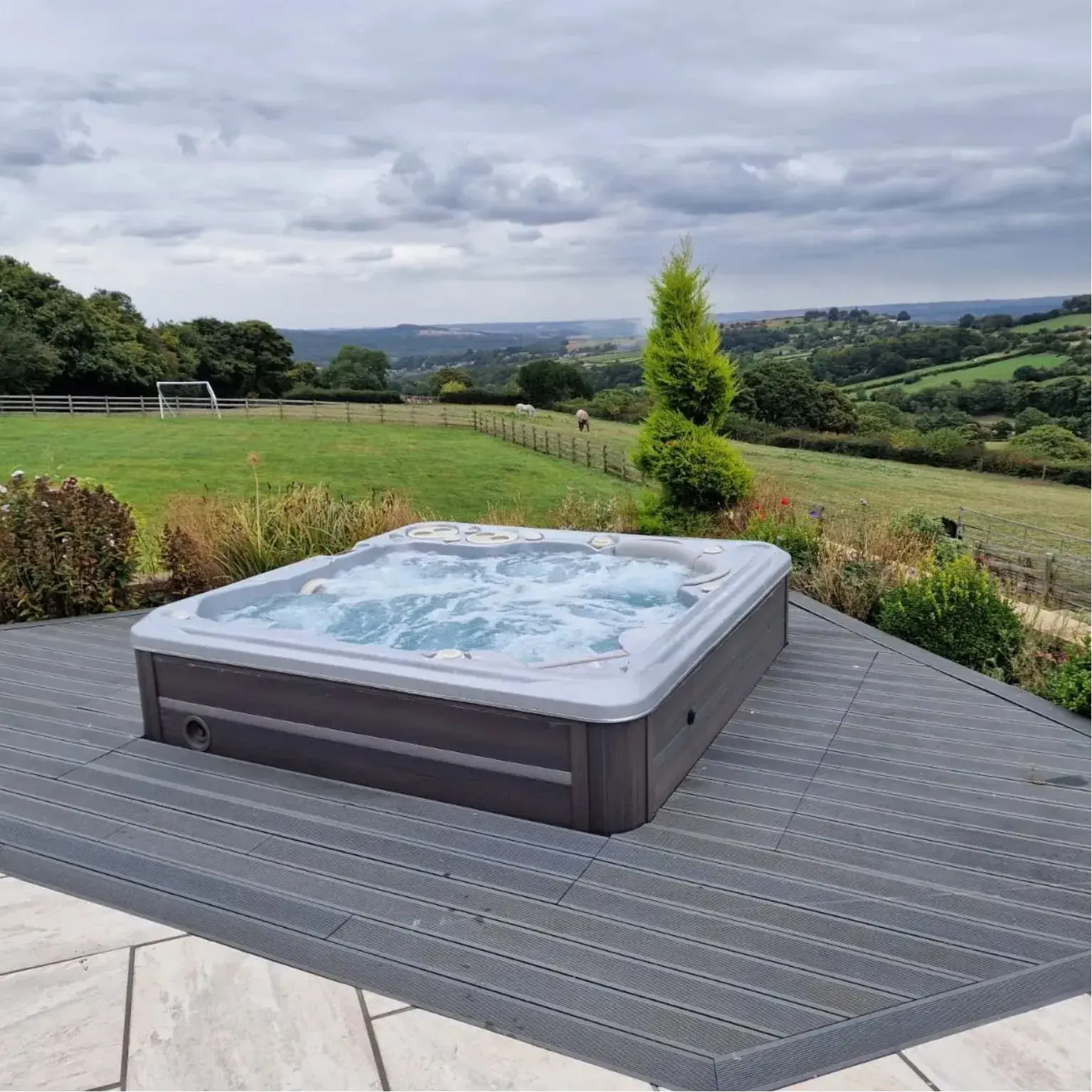 sunken hot tub install hydropool midlands